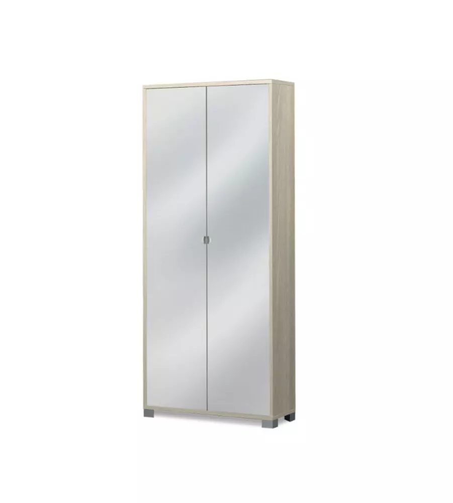 ARMADIO OLMO CON 2 ANTE A SPECCHIO, 83X190X29 CM